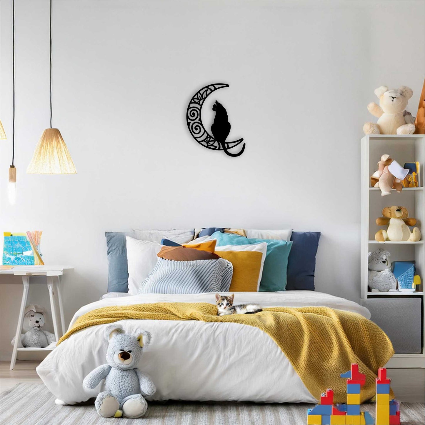 Moon Cat Wall Art