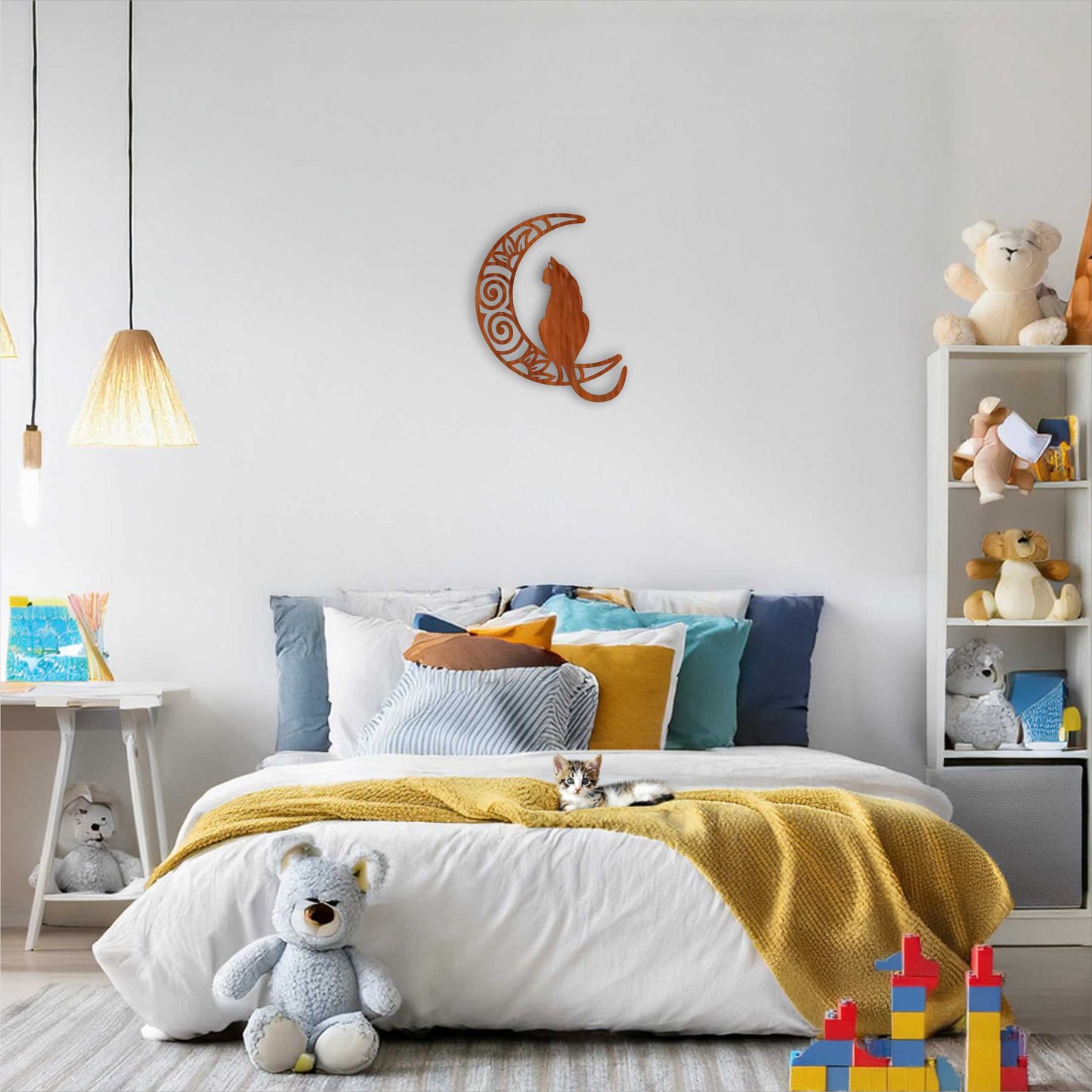 Moon Cat Wall Art