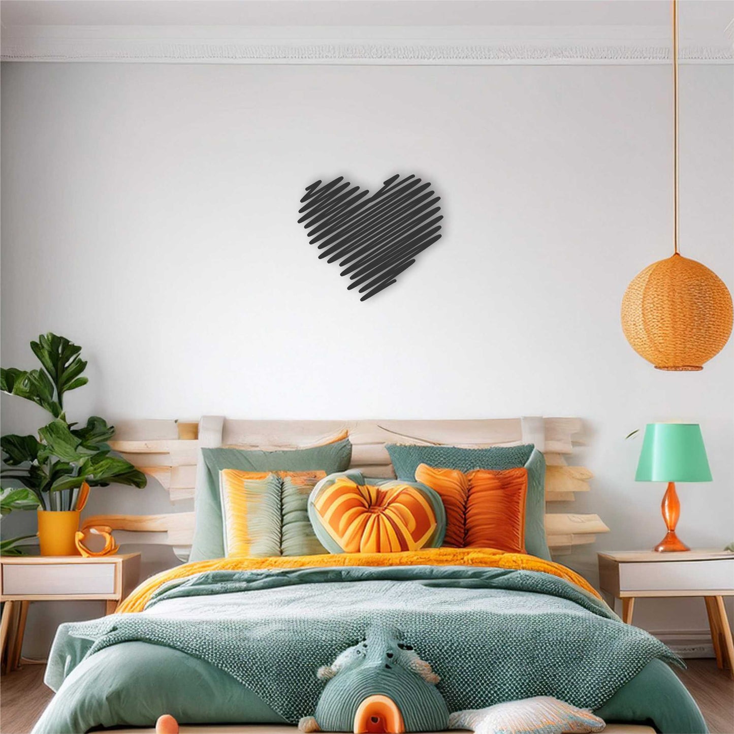 Squiggle Heart Wall Art