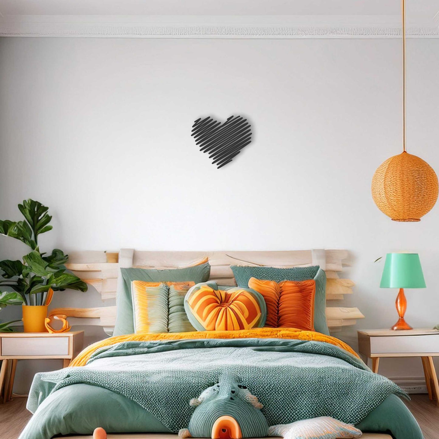 Squiggle Heart Wall Art