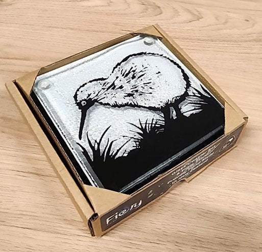 NZ Birds Glass Coasters - Pack of 4 - Fiery Creations Ltd