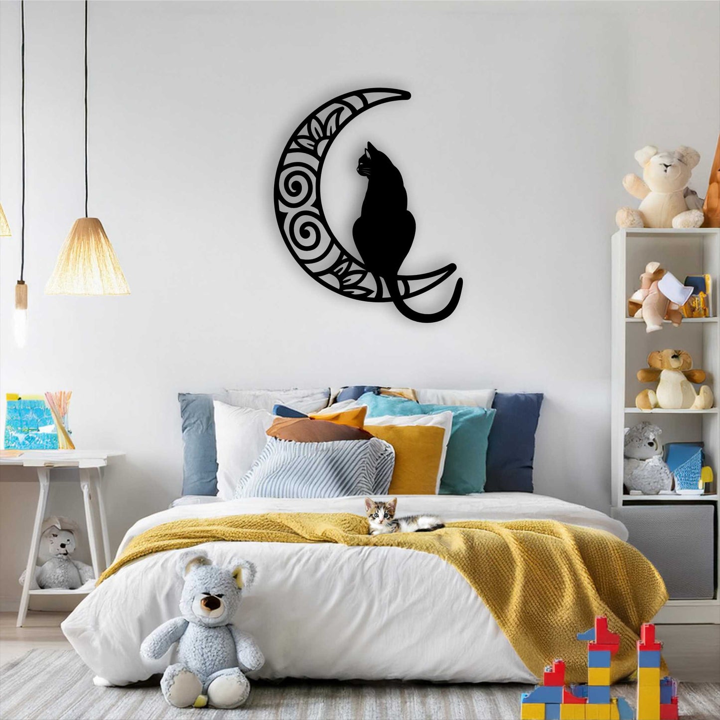 Moon Cat Wall Art