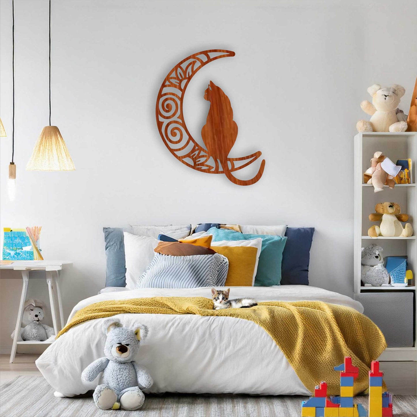 Moon Cat Wall Art