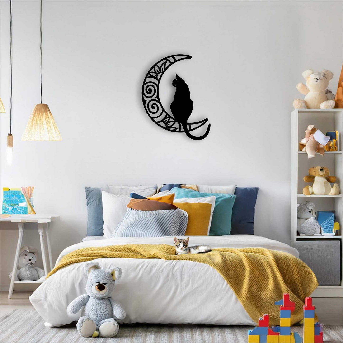 Moon Cat Wall Art