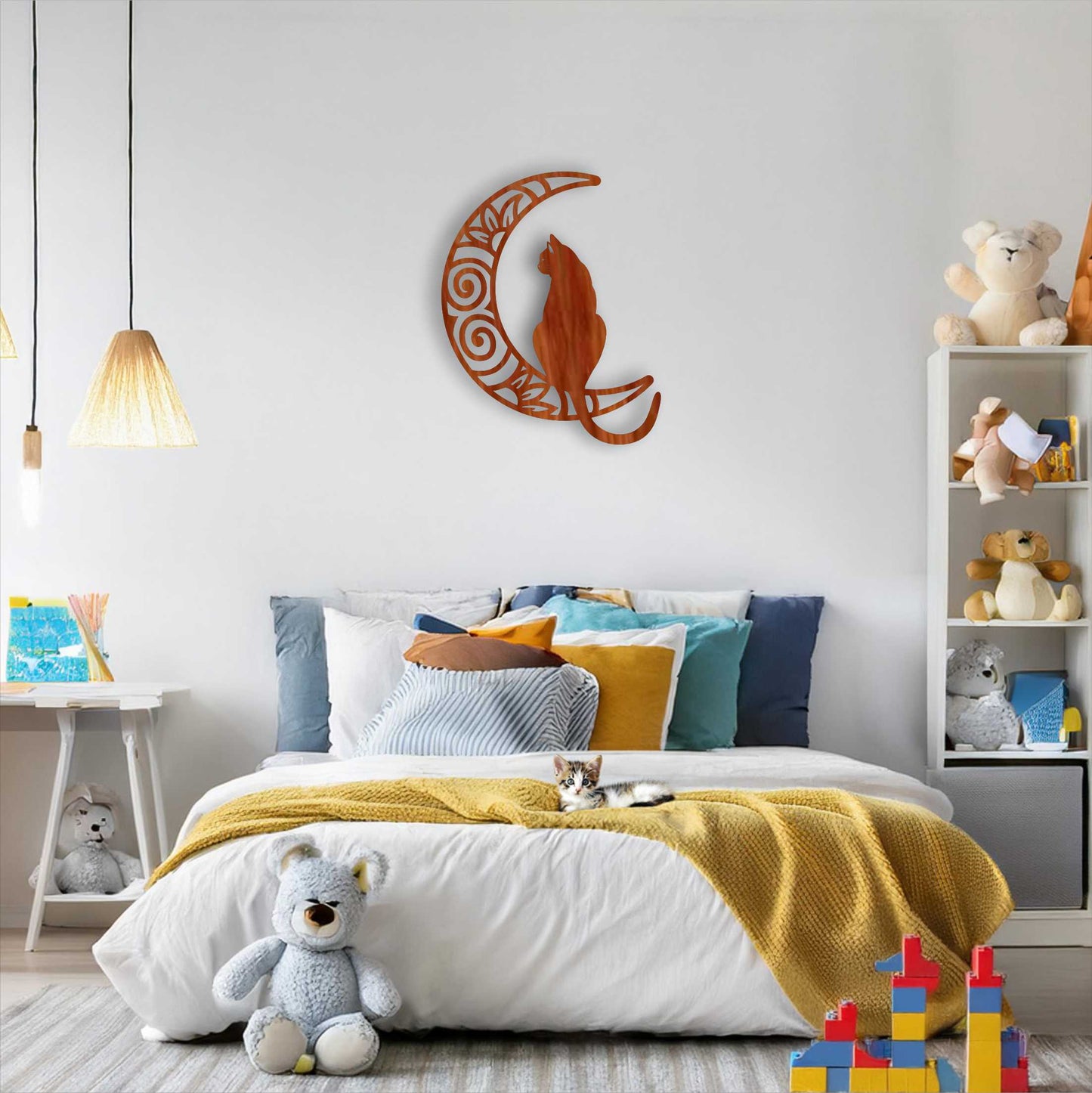 Moon Cat Wall Art
