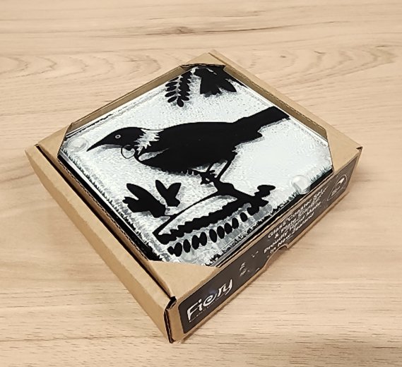Tui Glass Coasters - Pack of 4 - Fiery Creations Ltd